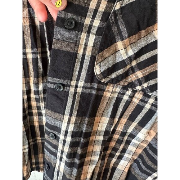 Time and Tru women’s size large plaid flannel long sleeve shirt - Picture 3 of 6